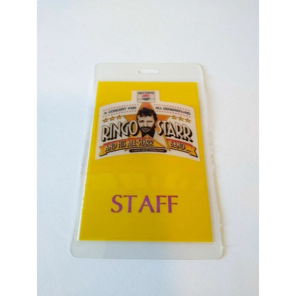 Ringo Starr Backstage Concert Pass 1989 Original Rock Pop Music The Beatles - Picture 3 of 5